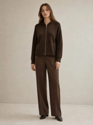 Chaqueta | Sudadera de Punto Mujer con Capucha casual minimalista
