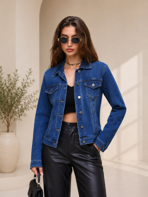 Chaqueta Denim Jean Clásica con Botones